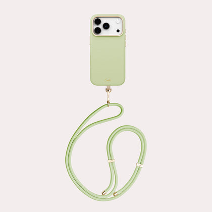 iPhone 17 Pro ile Uyumlu Coehl MagSafe Destekli Askı İpli Mirelle Telefon Kılıfı - Yeşil