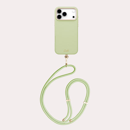 iPhone 17 Pro Max ile Uyumlu Coehl MagSafe Destekli Askı İpli Mirelle Telefon Kılıfı - Yeşil