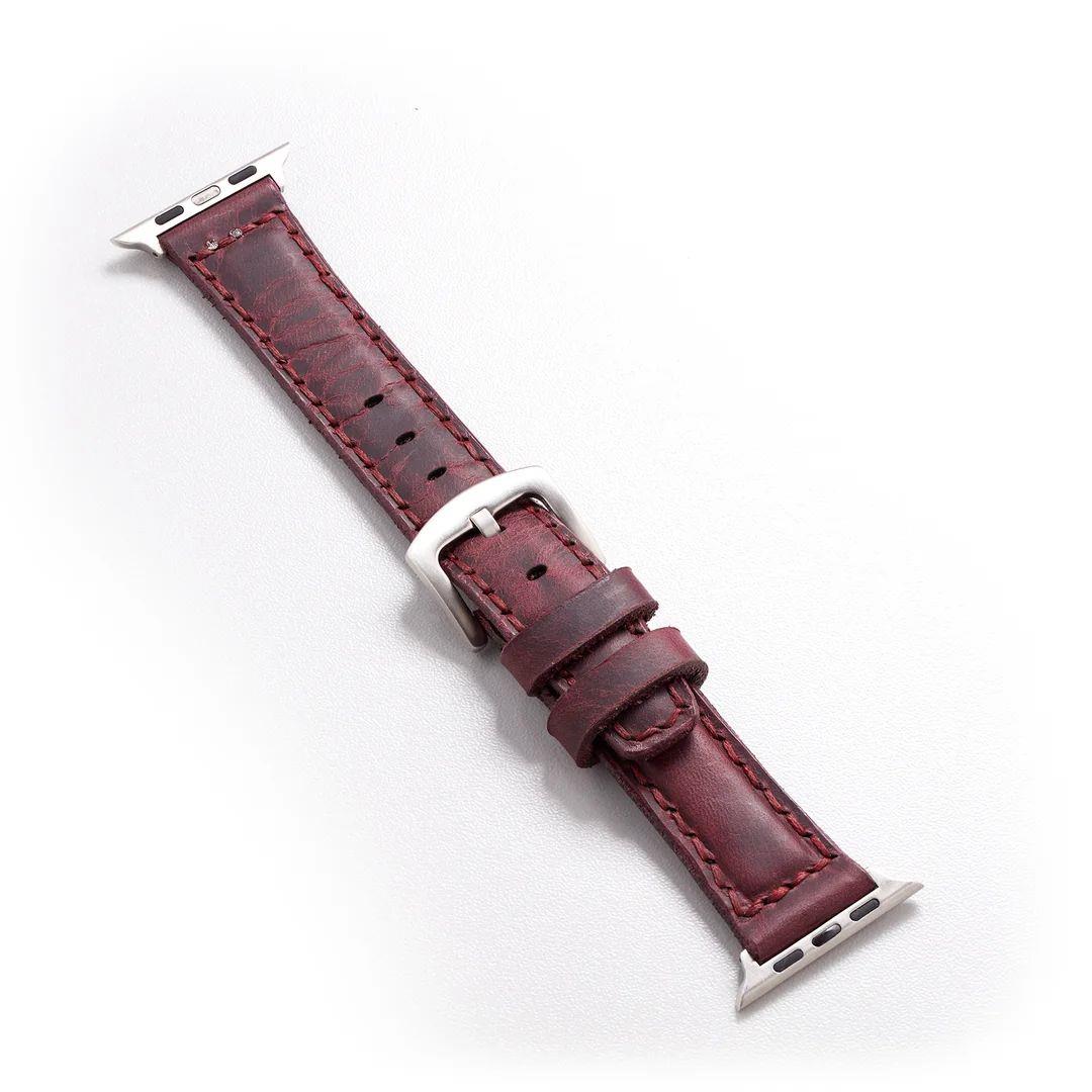 Apple Watch Çift Kat Deri Kordon