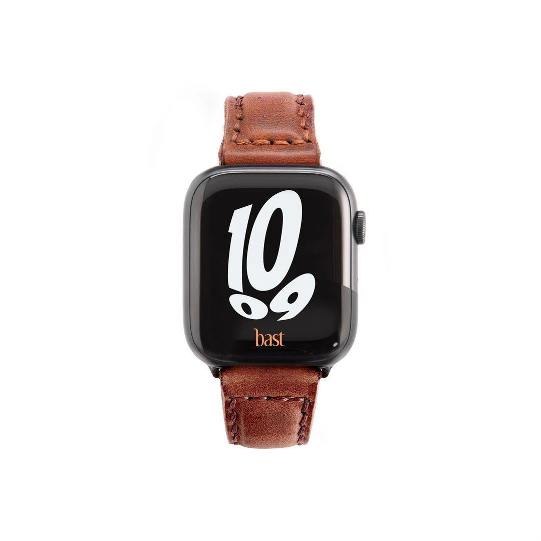 Apple Watch Çift Kat Deri Kordon