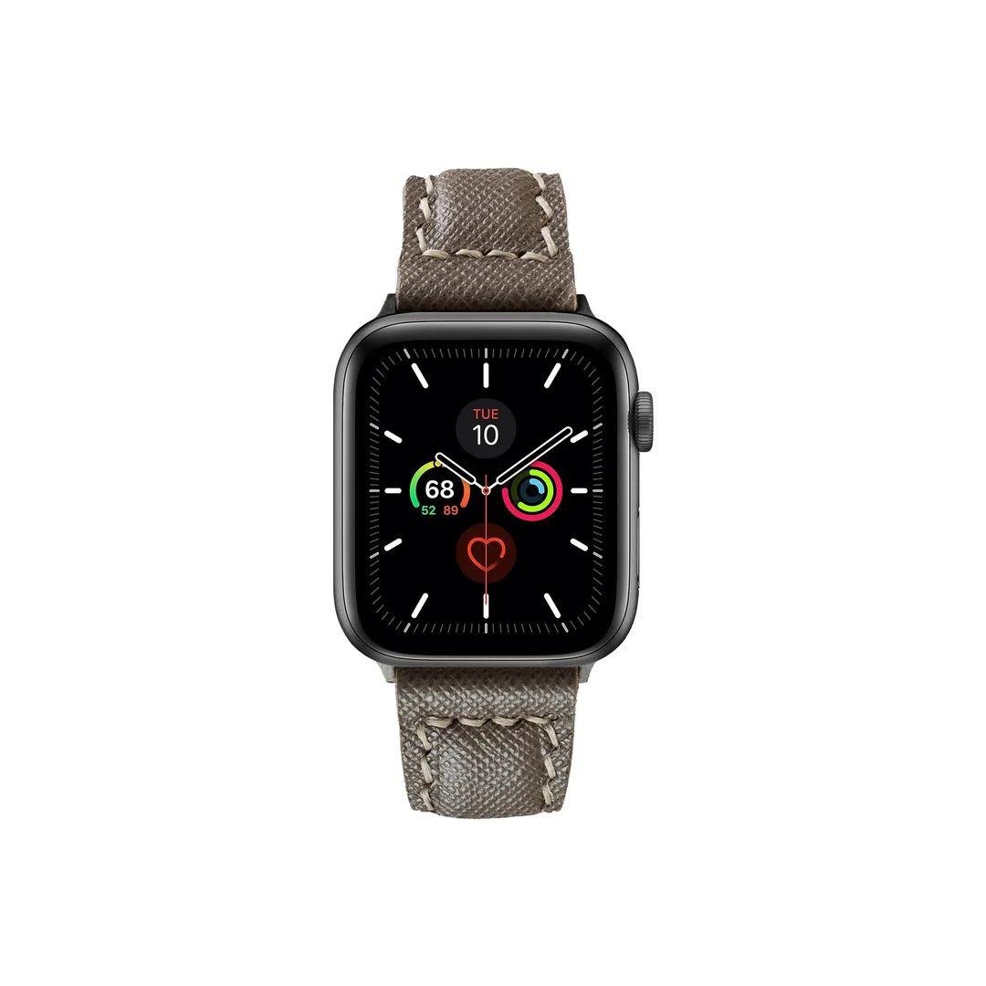 Apple Watch Çift Kat Deri Kordon