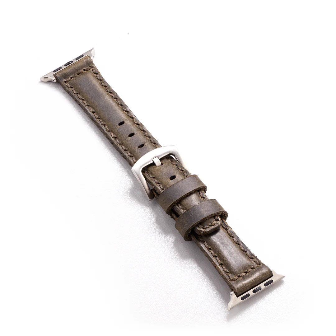 Apple Watch Çift Kat Deri Kordon