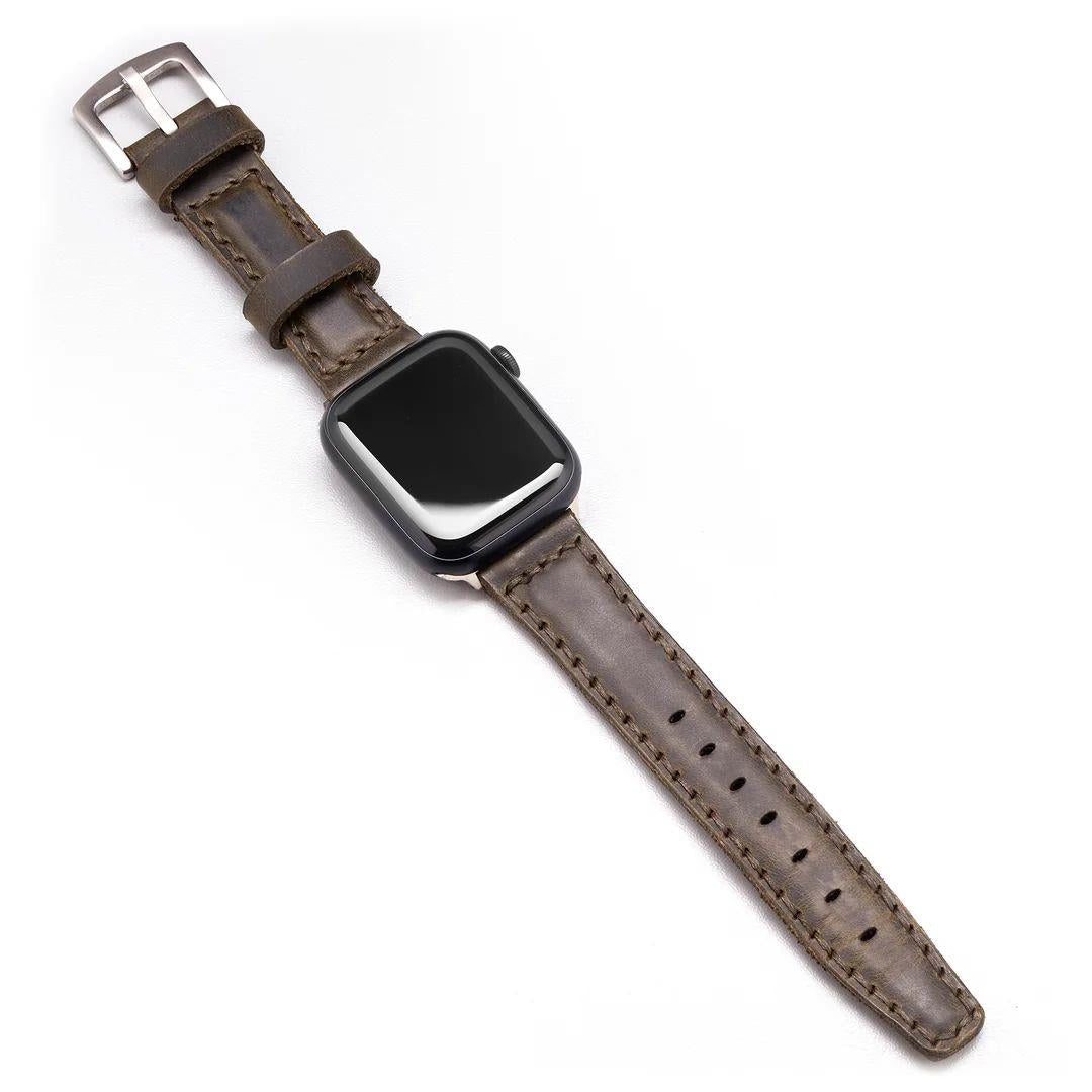 Apple Watch Çift Kat Deri Kordon