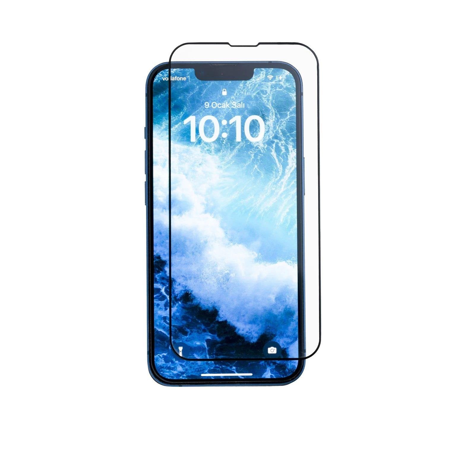 iPhone 12 Pro Max 9H Temperli Ekran Koruyucu Cam | bastcase - Ekran Tam Kaplama