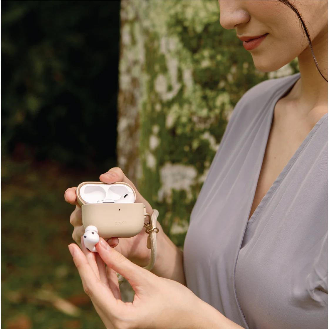 AirPods Pro 2.Nesil Haven Kulaklık Kılıfı - Coehl Krem | bastcase - Yan Profil İnceliği