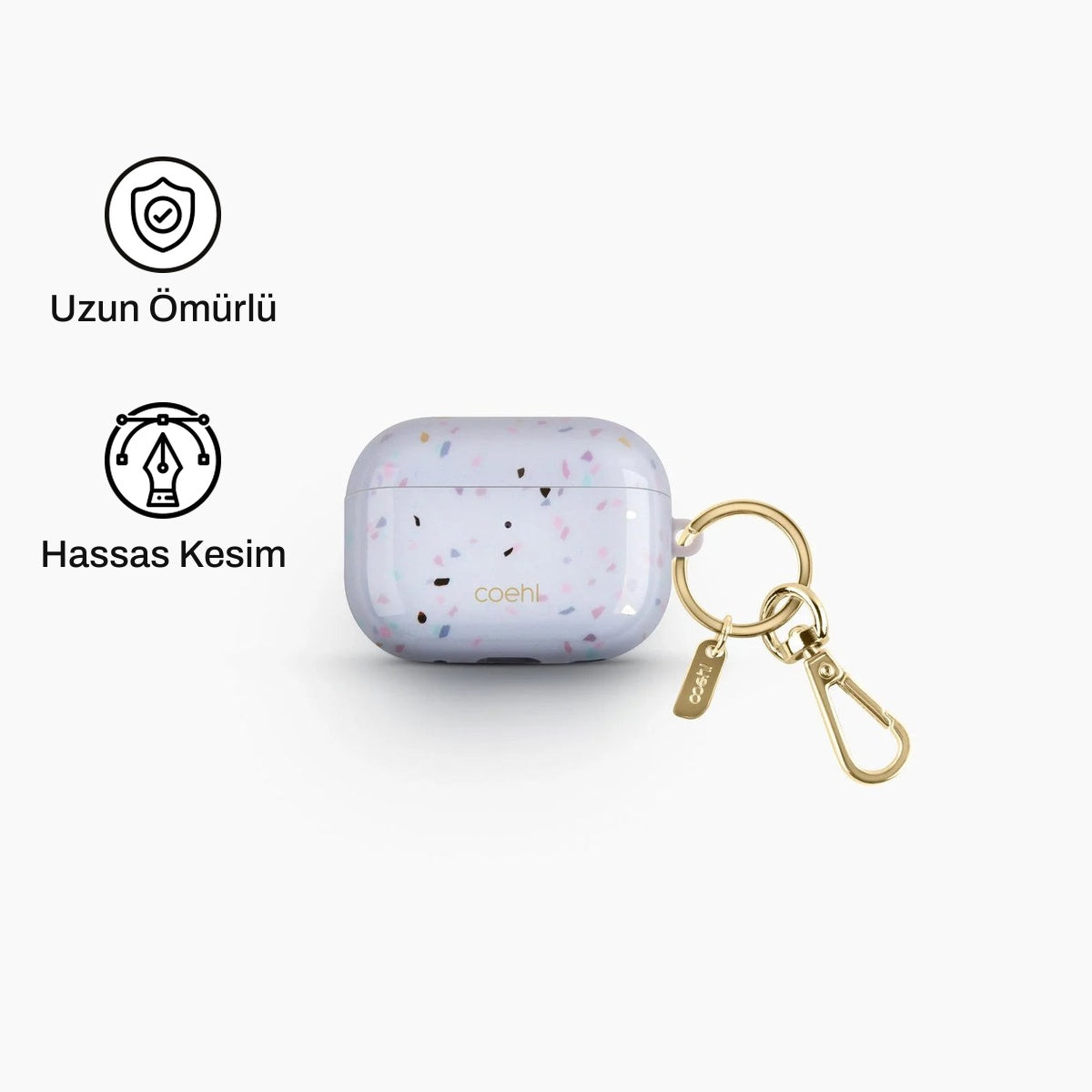 AirPods Pro ile Uyumlu 2.Nesil Terrazzo Kulaklık Kılıfı | bastcase