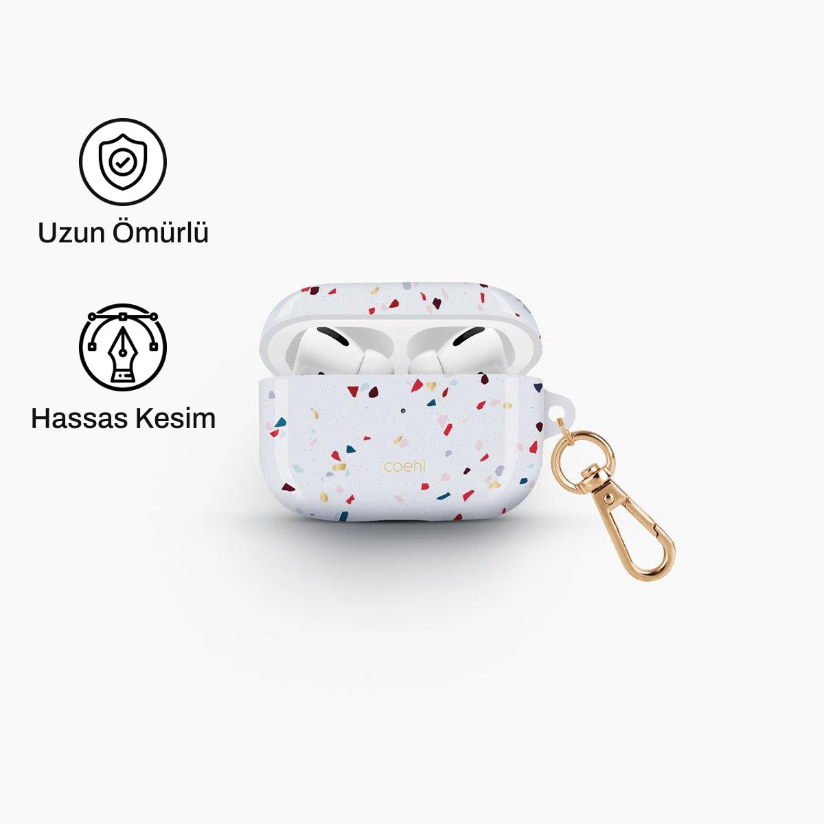 AirPods Pro ile Uyumlu Terrazzo Kulaklık Kılıfı | bastcase
