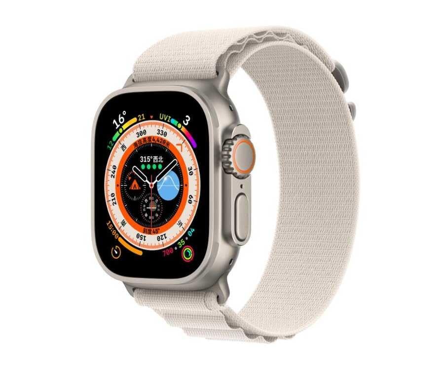 Apple Watch Alpine Loop Örgü Kordon - Beyaz | bastcase - Bilek Duruş Açısı