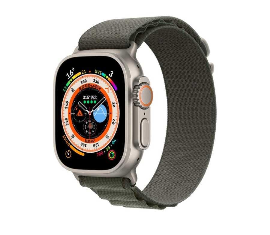 Apple Watch Alpine Loop Örgü Kordon - Yeşil | bastcase - Bilek Duruş Açısı