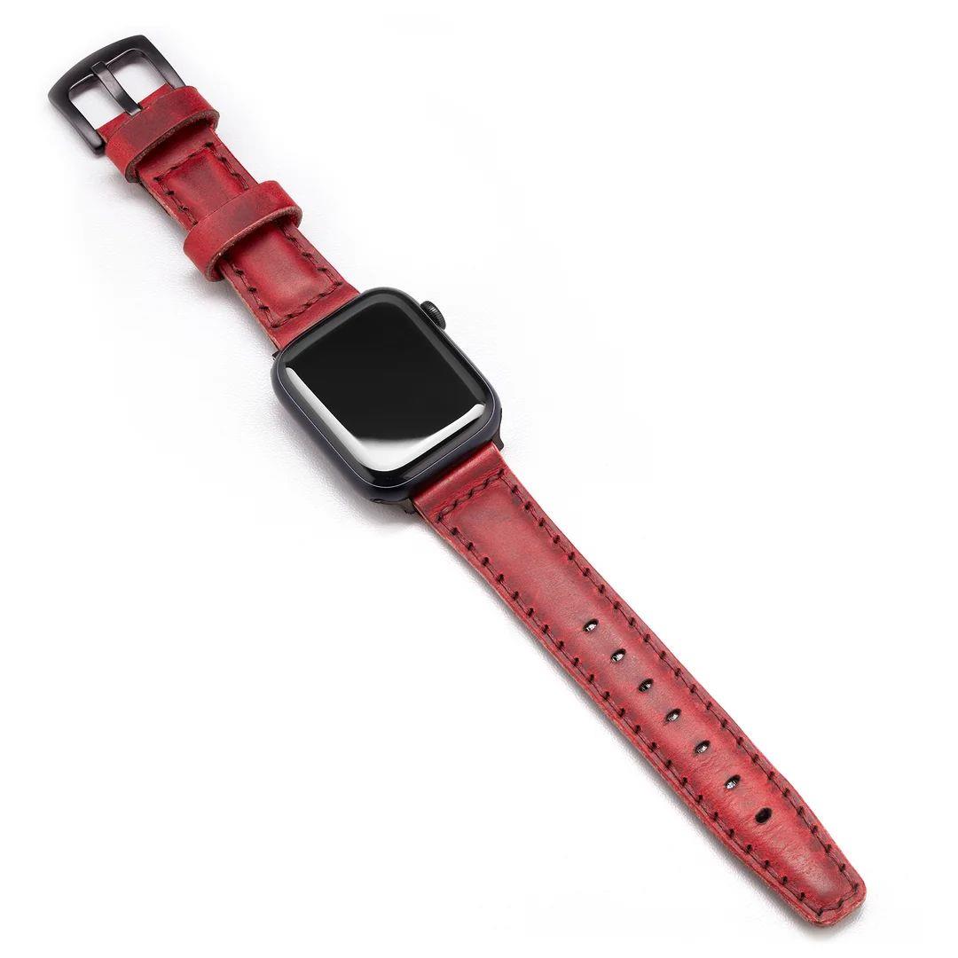 Apple Watch Çift Kat Deri Kordon | bastcase - Bilek Duruş Açısı