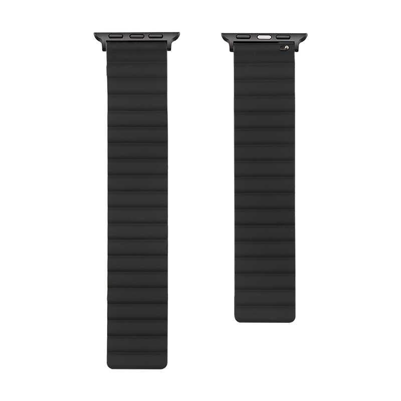 Apple Watch Louis Loop Silikon Kordon - Siyah-Sarı | bastcase - Bilek Duruş Açısı