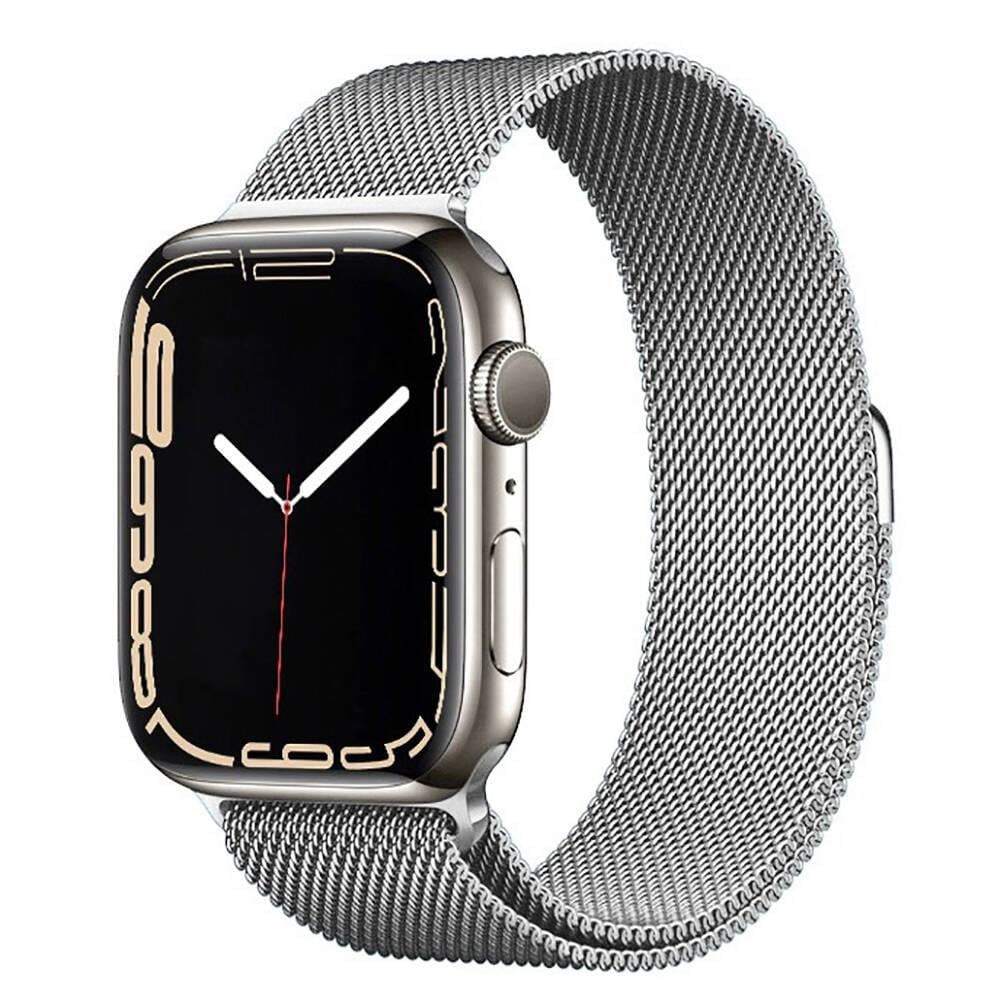 Apple Watch Milano Loop Metal Kordon - Gümüş | bastcase - Bilek Duruş Açısı