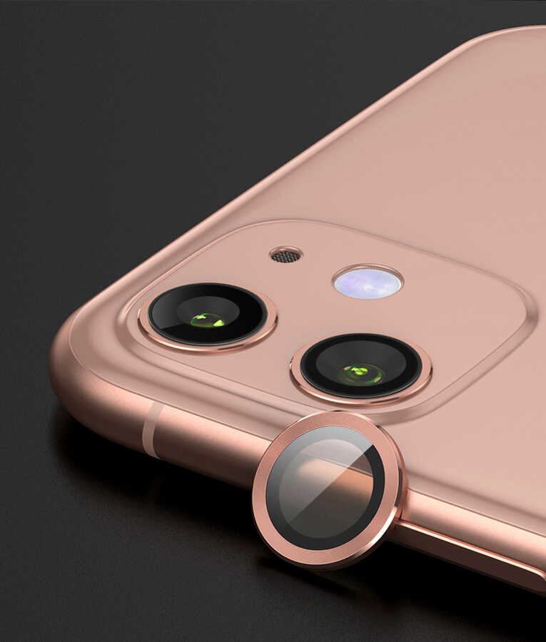 iPhone 11 / 12 / 12 Mini Lens Koruyucu - Rose Gold | bastcase