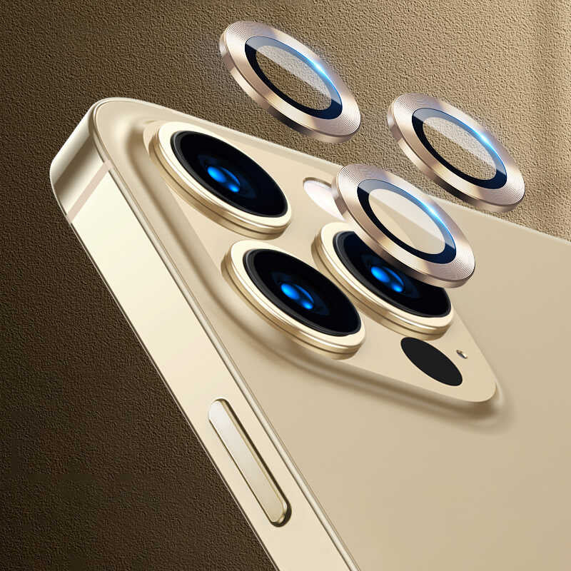 iPhone 11 Pro / 11 Pro Max / 12 Pro Lens Koruyucu - Gold | bastcase