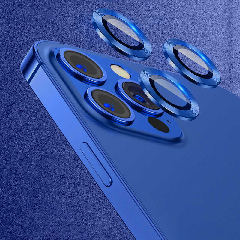 iPhone 11 Pro / 11 Pro Max / 12 Pro Lens Koruyucu - Lacivert | bastcase