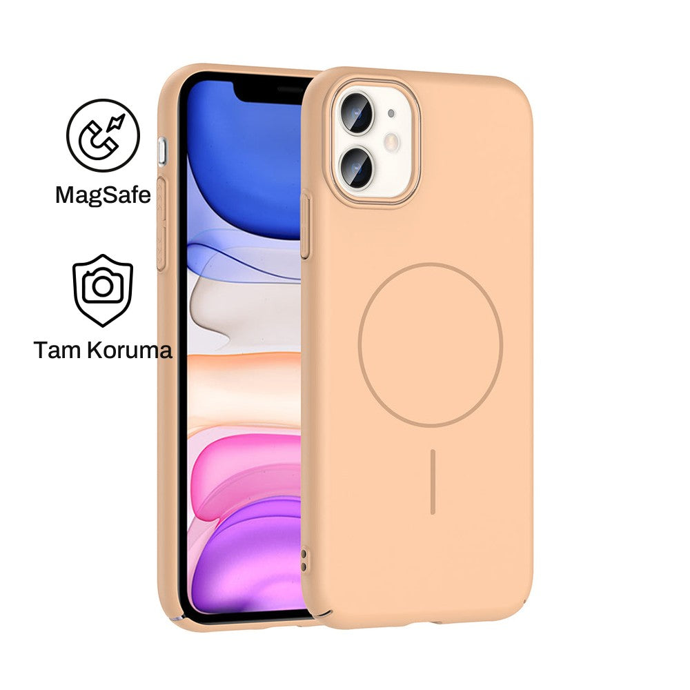 iPhone 11 Raye Sert Telefon Kılıfı - Desert Titanyum | bastcase - Ön ve Arka Görünüm