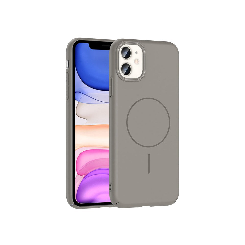 iPhone 11 Raye Sert Telefon Kılıfı - Gri | bastcase - Ön ve Arka Görünüm
