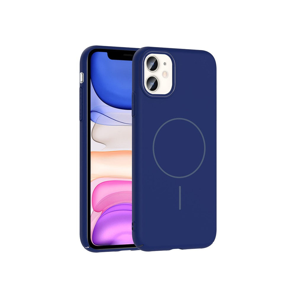 iPhone 11 Raye Sert Telefon Kılıfı - Lacivert | bastcase - Ön ve Arka Görünüm