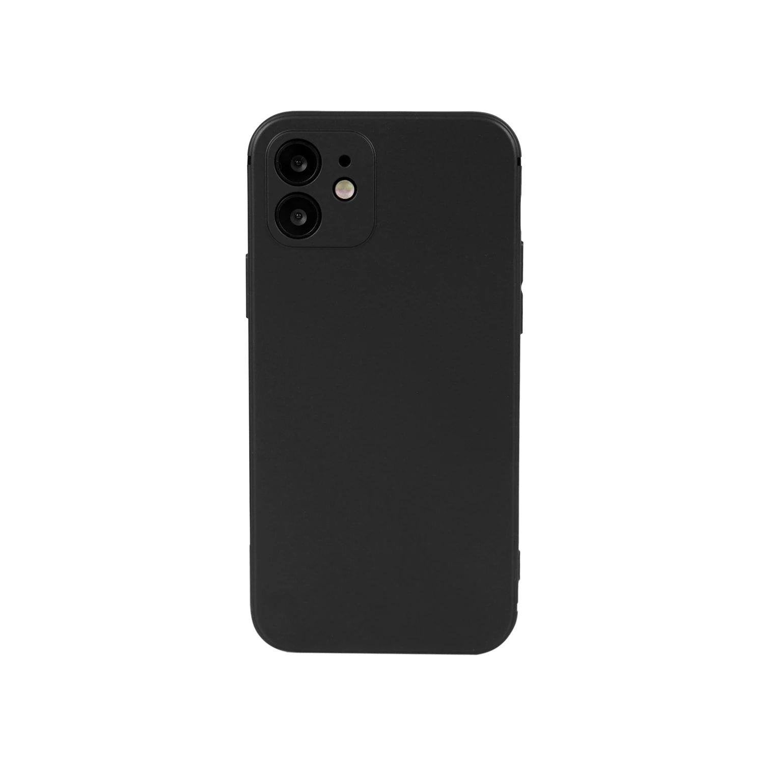 iPhone 12 Mini Solid Telefon Kılıfı - Siyah | bastcase - Ön Yüzey Görünümü