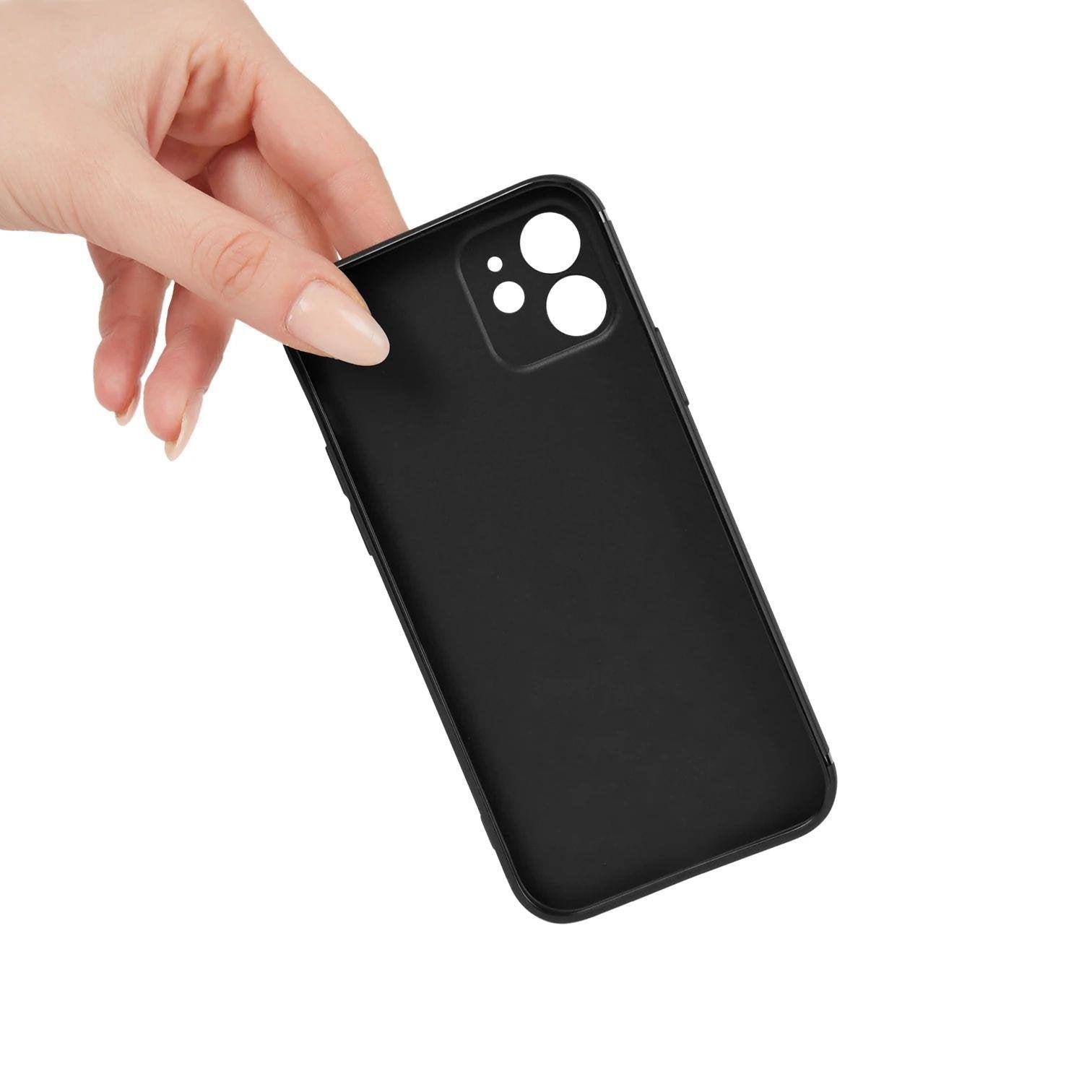 iPhone 12 Mini Solid Telefon Kılıfı - Siyah | bastcase - Yan Profil İnceliği