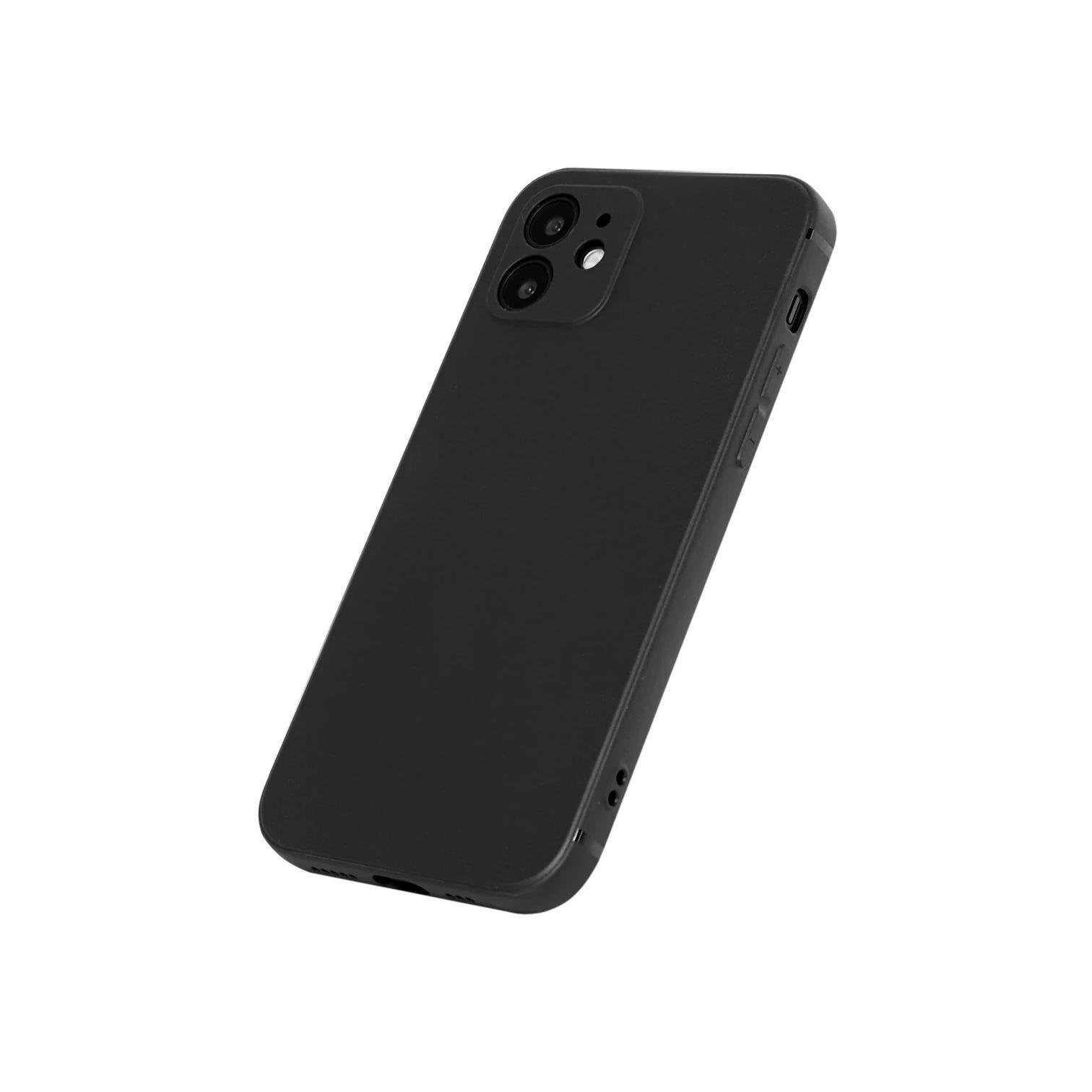 iPhone 12 Mini Solid Telefon Kılıfı - Siyah | bastcase - Kamera Koruma Alanı