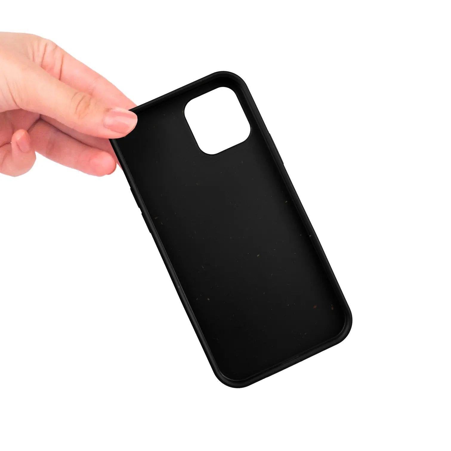 iPhone 12 Pro Eco Telefon Kılıfı - Siyah | bastcase - Arka Yüzey Detayı
