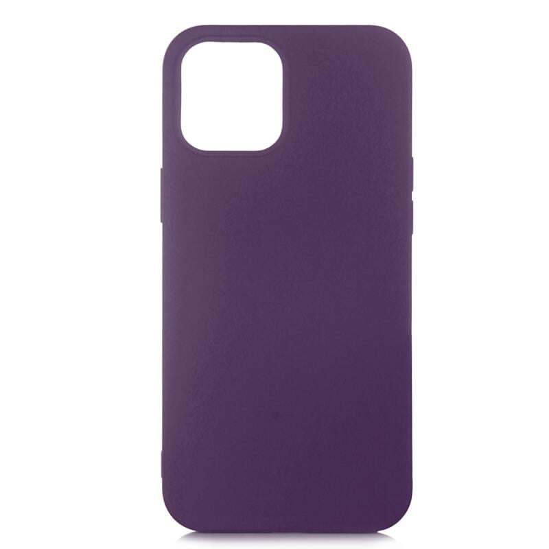 iPhone 12 Pro Max Silikon Lansman Telefon Kılıfı - Derin Mor | bastcase - Ön Yüzey Görünümü