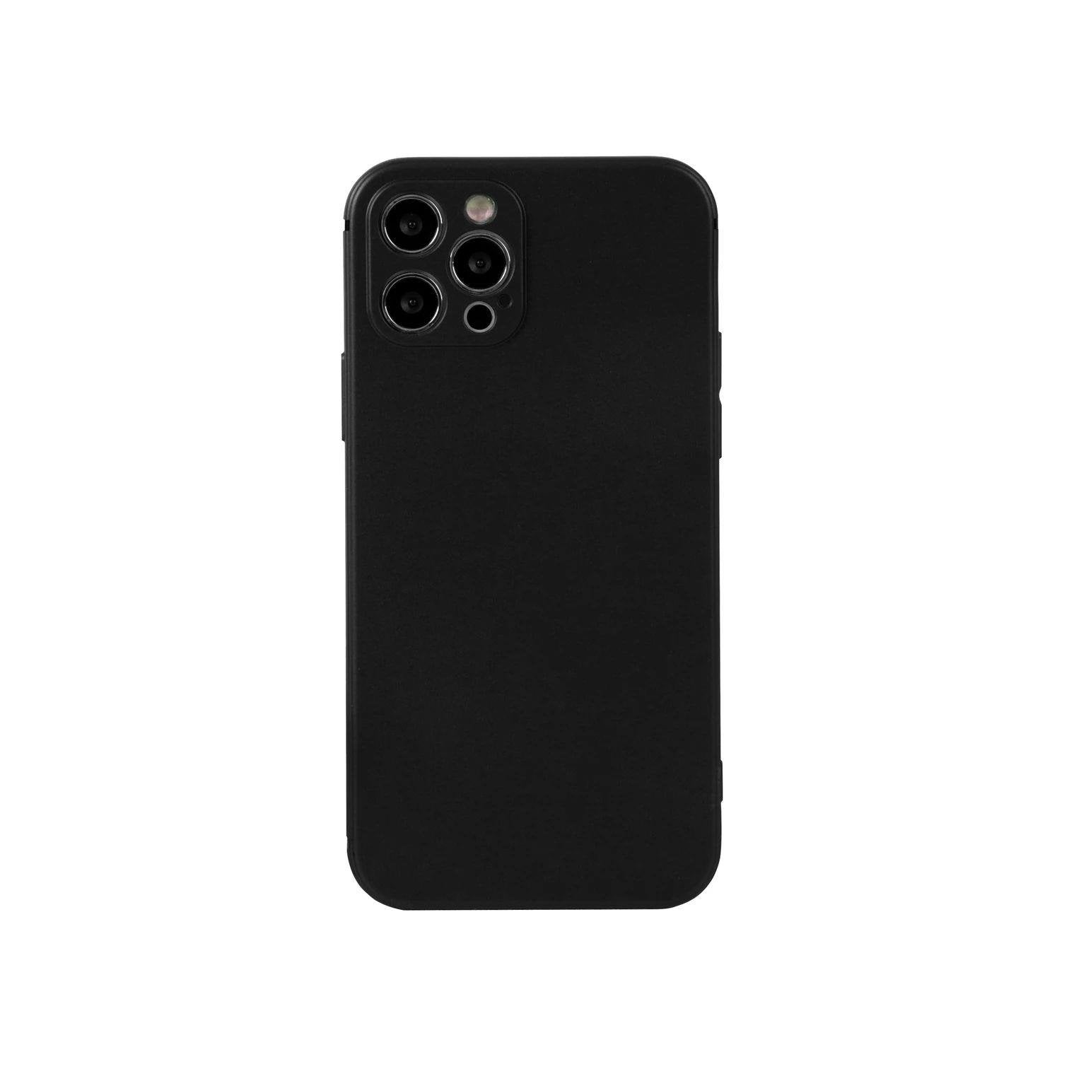 iPhone 12 Pro Max Solid Telefon Kılıfı - Siyah | bastcase - Ön Yüzey Görünümü