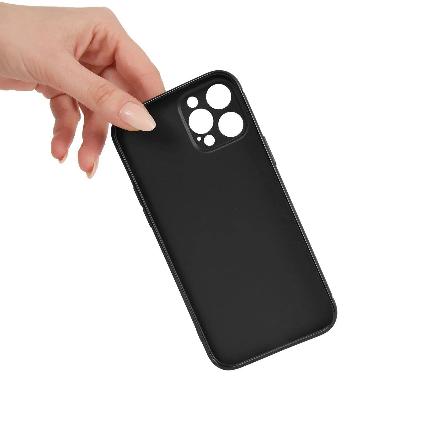iPhone 12 Pro Solid Telefon Kılıfı - Siyah | bastcase - Arka Yüzey Detayı