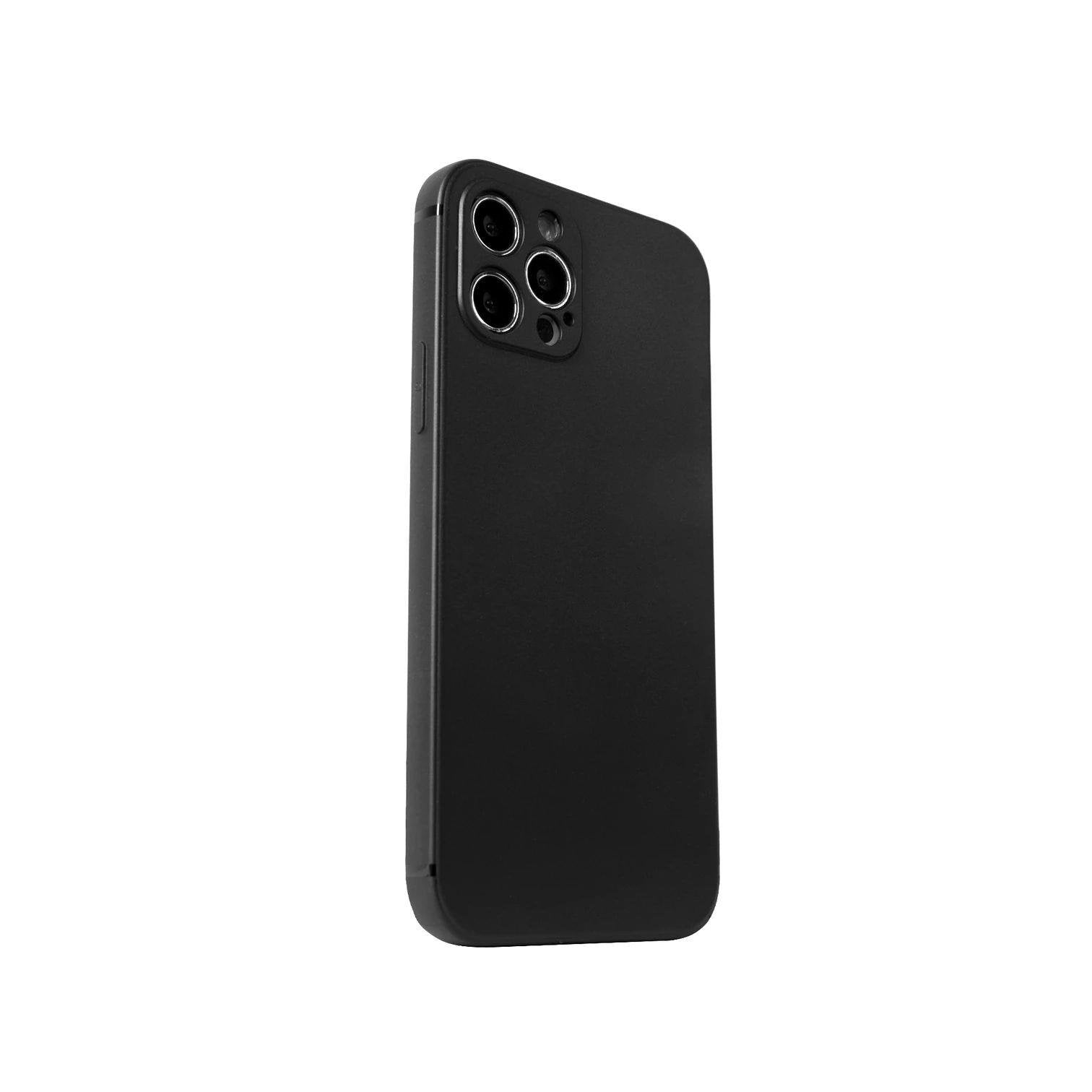 iPhone 12 Pro Solid Telefon Kılıfı - Siyah | bastcase - Alt Port Kesimleri
