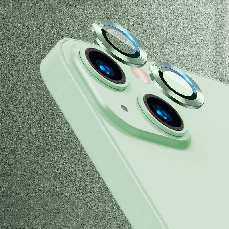 iPhone 13 / 13 Mini Lens Koruyucu - Açık Yeşil | bastcase