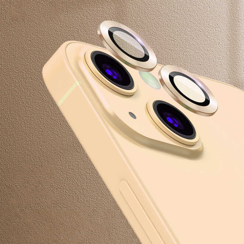 iPhone 13 / 13 Mini Lens Koruyucu - Gold | bastcase