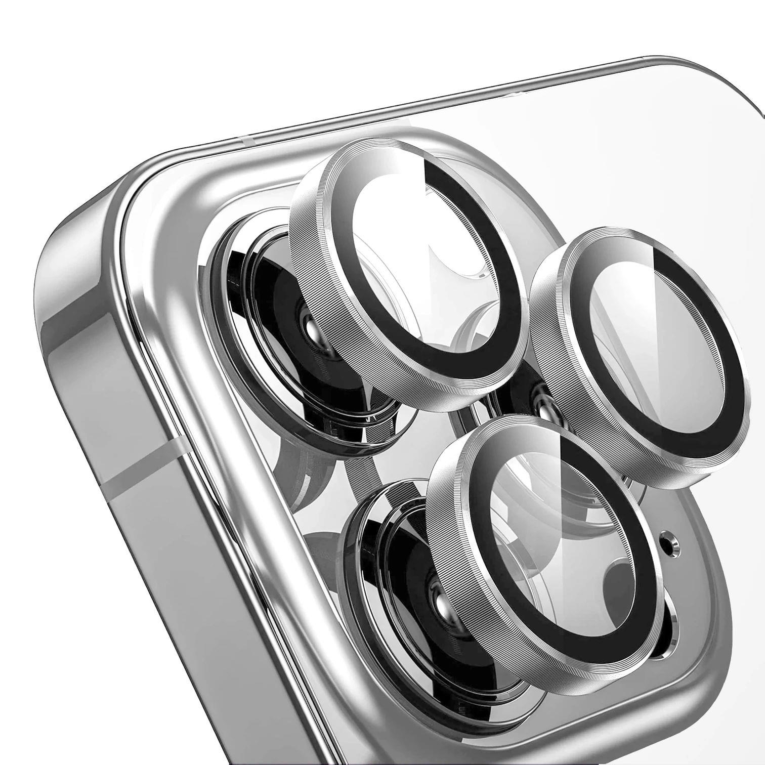 iPhone 13 / 13 Mini Lens Koruyucu - Gümüş | bastcase - Dış Çerçeve Koruması