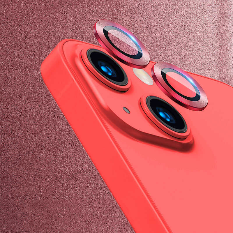 iPhone 13 / 13 Mini Lens Koruyucu - Kırmızı | bastcase