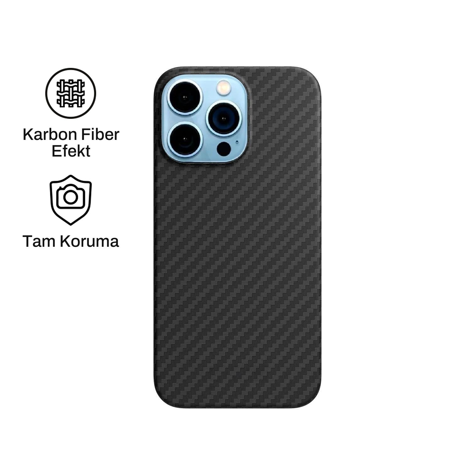 iPhone 13 Pro ile Uyumlu Carbon Telefon Kılıfı | bastcase