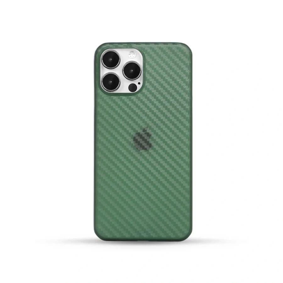 iPhone 13 Pro Carbon Telefon Kılıfı - Yeşil | bastcase - Ön Yüzey Görünümü