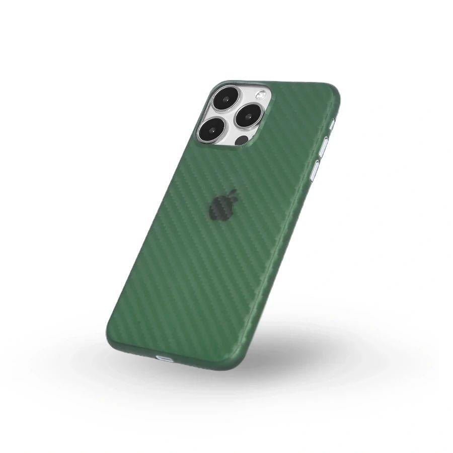 iPhone 13 Pro Carbon Telefon Kılıfı - Yeşil | bastcase - Arka Yüzey Detayı
