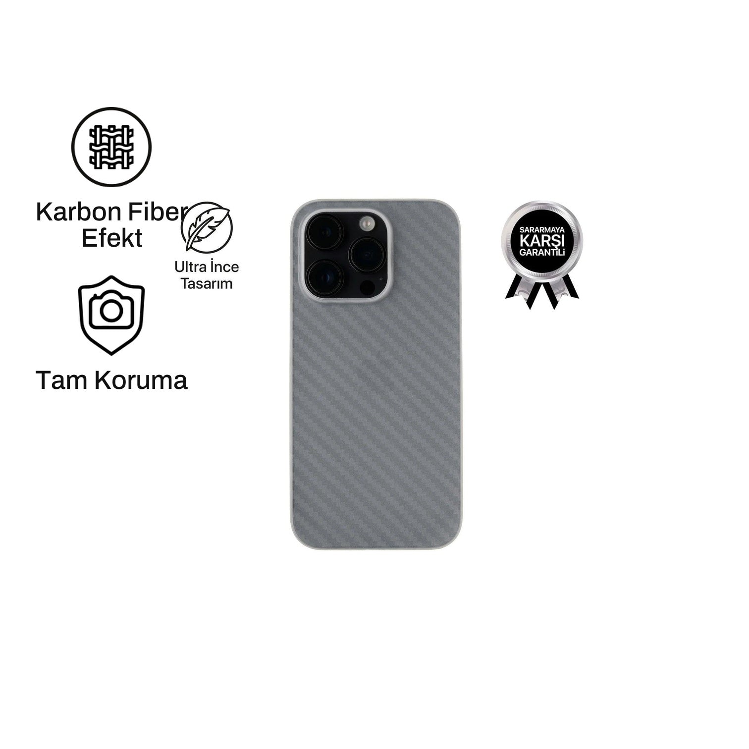 iPhone 13 Pro Max ile Uyumlu Carbon Telefon Kılıfı | bastcase