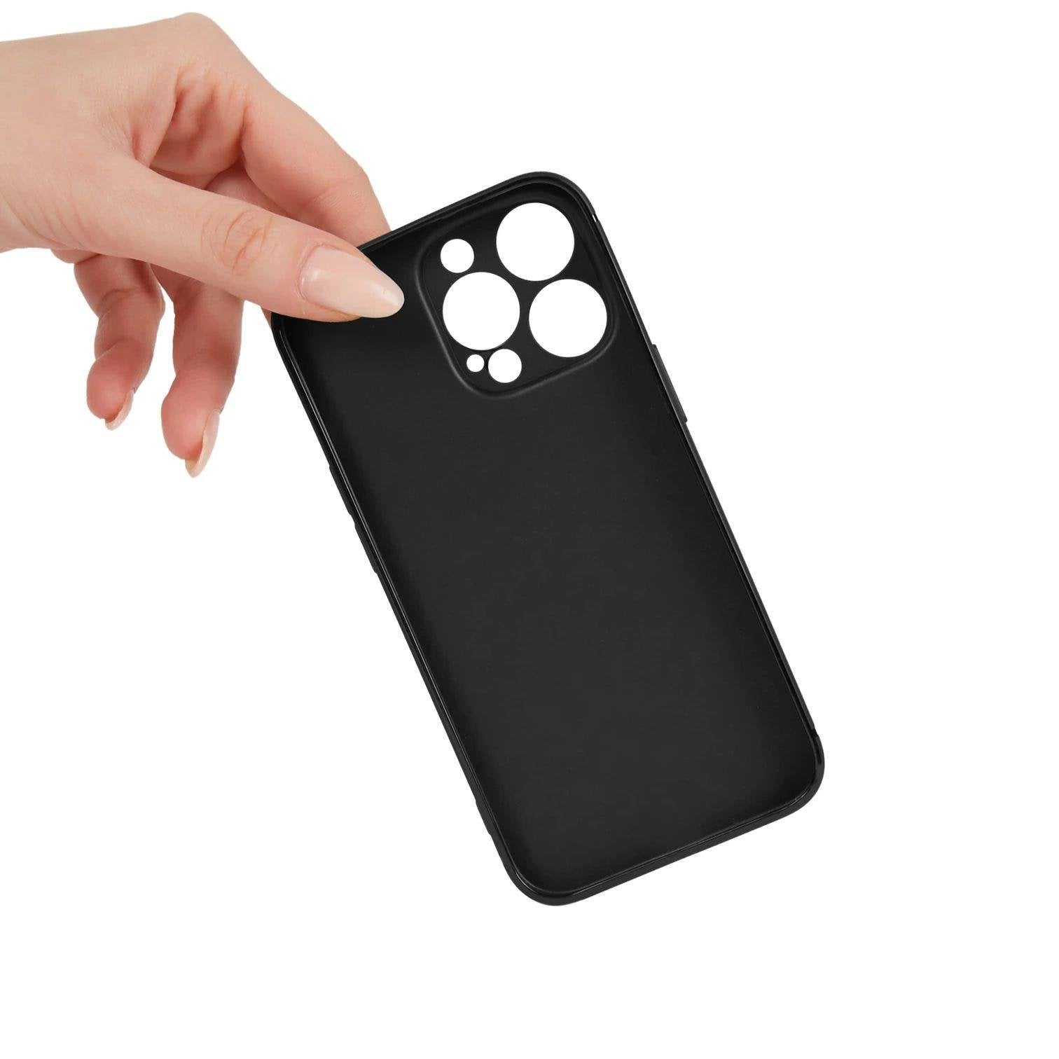 iPhone 13 Pro Solid Telefon Kılıfı - Siyah | bastcase - Arka Yüzey Detayı