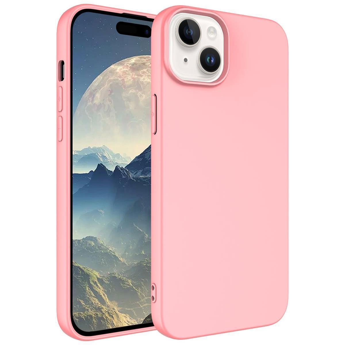 iPhone 13 Silikon Lansman Telefon Kılıfı - Derin Mor | bastcase - Arka Yüzey Detayı