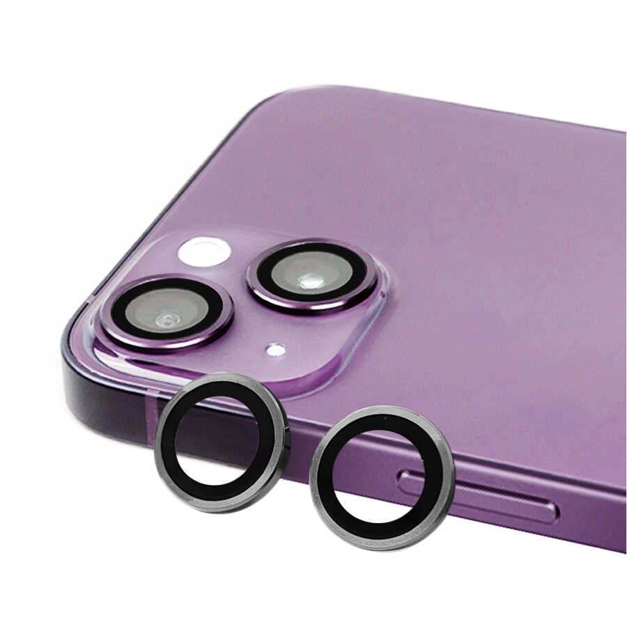 iPhone 14 / 14 Plus Lens Koruyucu - Koyu Gri | bastcase