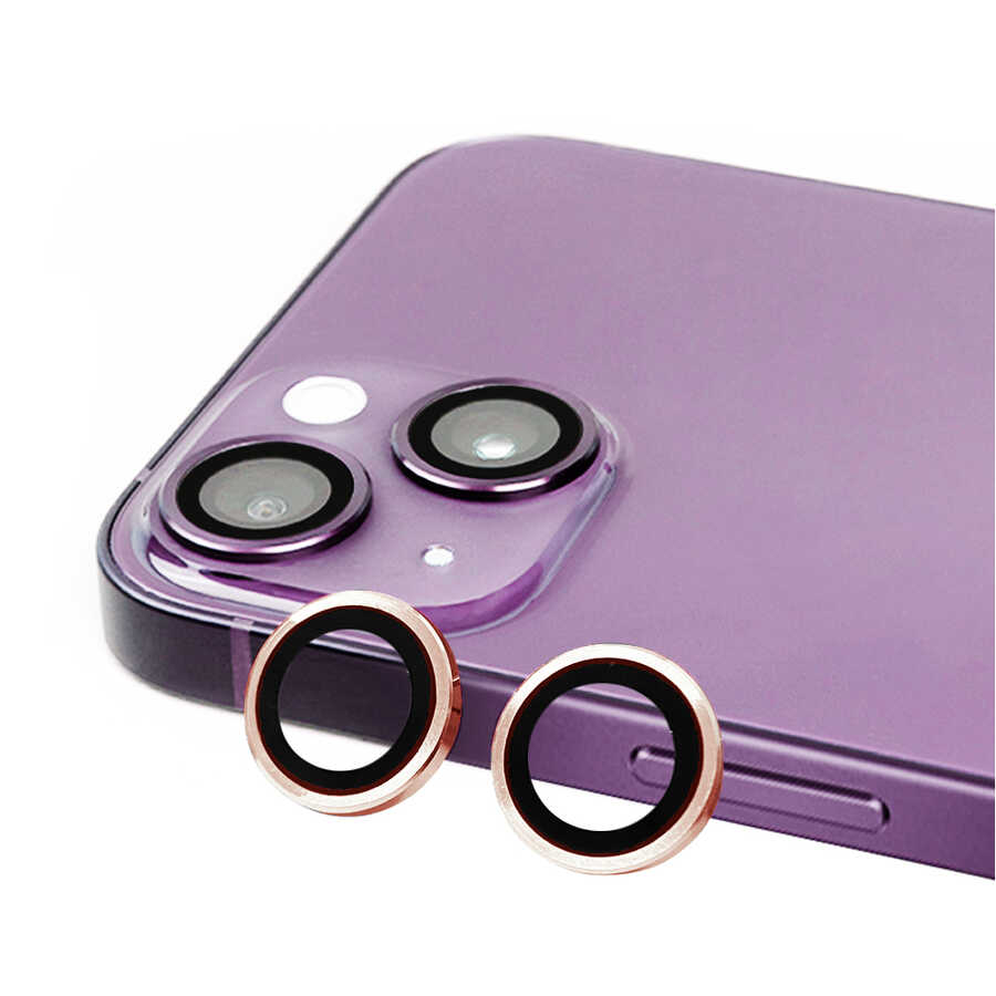 iPhone 14 / 14 Plus Lens Koruyucu - Rose Gold | bastcase
