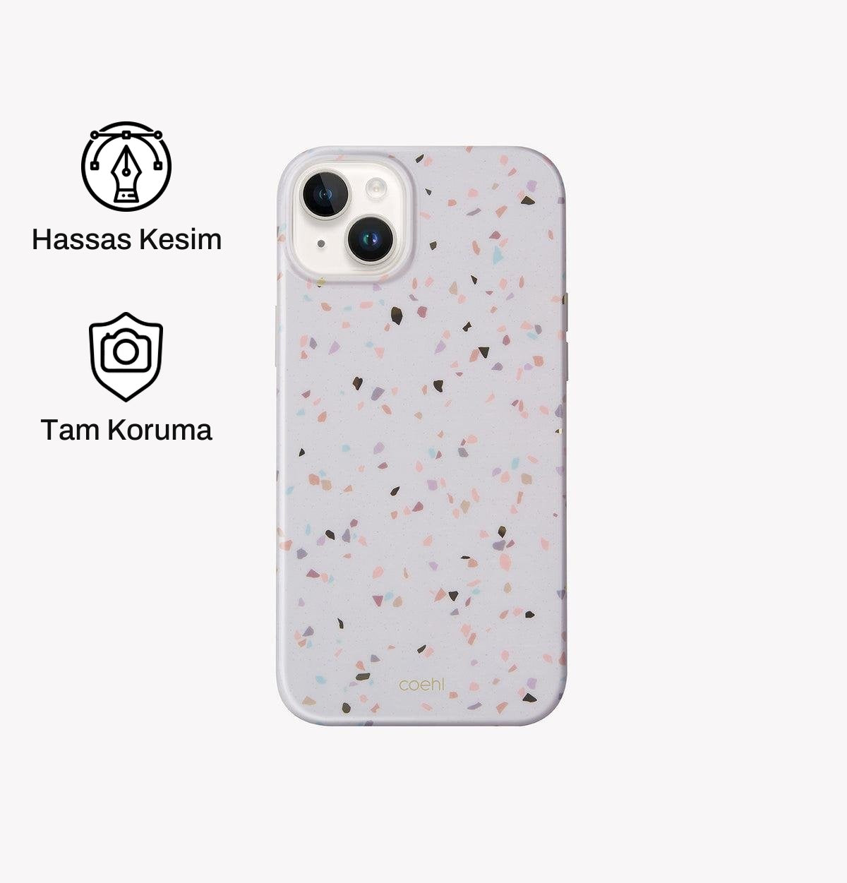 iPhone 14 ile Uyumlu Coehl Terrazzo Telefon Kılıfı | bastcase