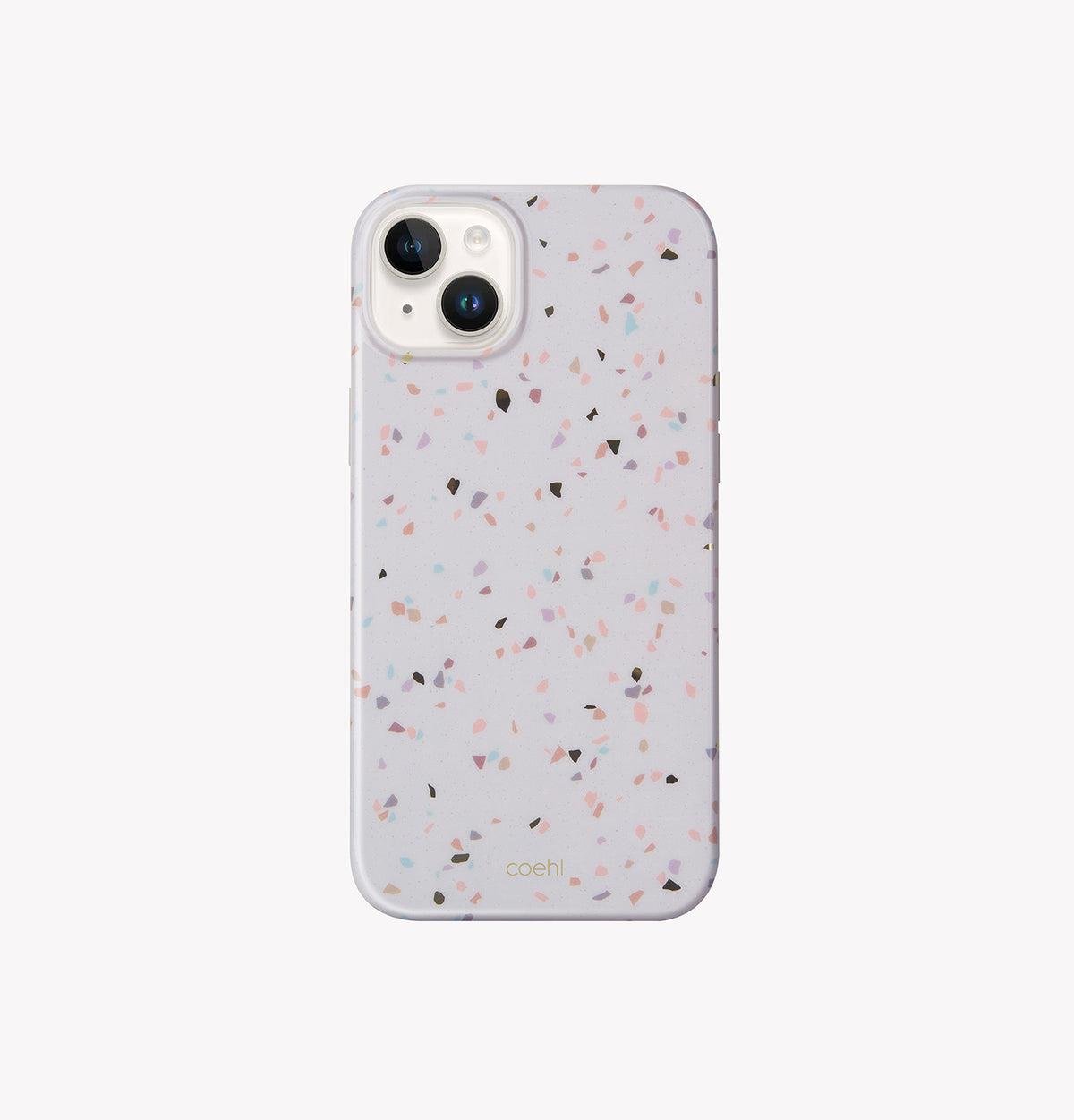iPhone 14 Coehl Terrazzo Telefon Kılıfı - Terra Gri | bastcase - Ön Yüzey Görünümü