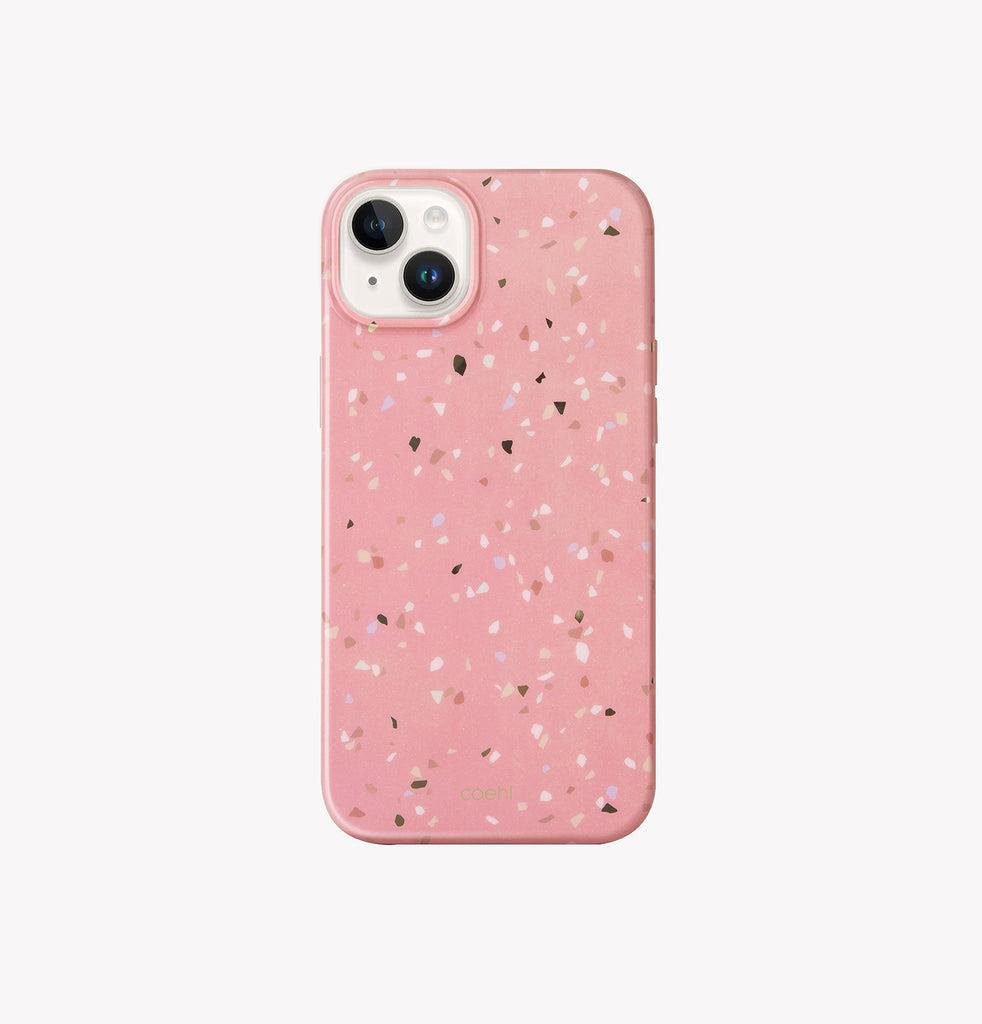 iPhone 14 Coehl Terrazzo Telefon Kılıfı - Terra Pembe | bastcase - Ön Yüzey Görünümü
