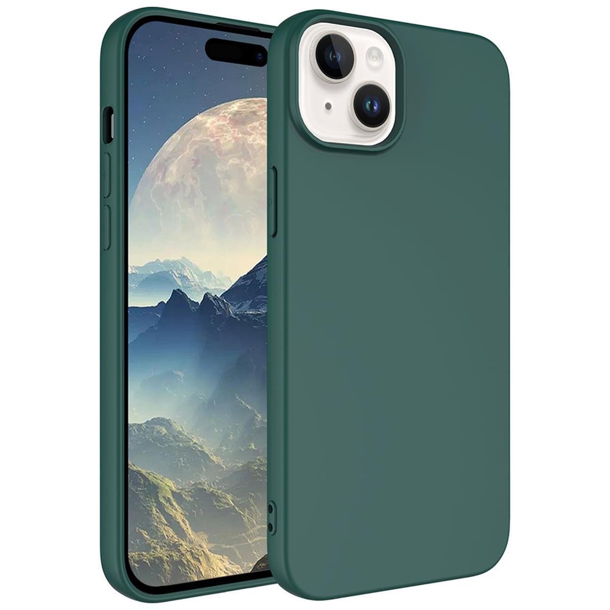 iPhone 14 Plus Silikon Lansman Telefon Kılıfı - Lacivert | bastcase - Arka Yüzey Detayı