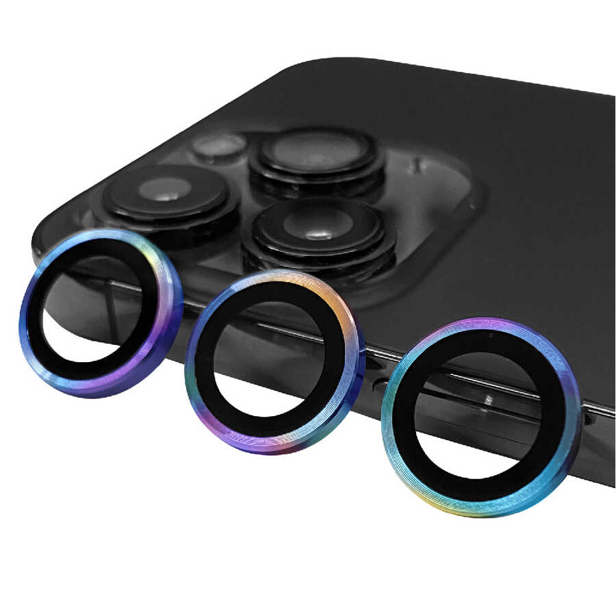 iPhone 14 Pro / 14 Pro Max Lens Koruyucu - Colorful | bastcase