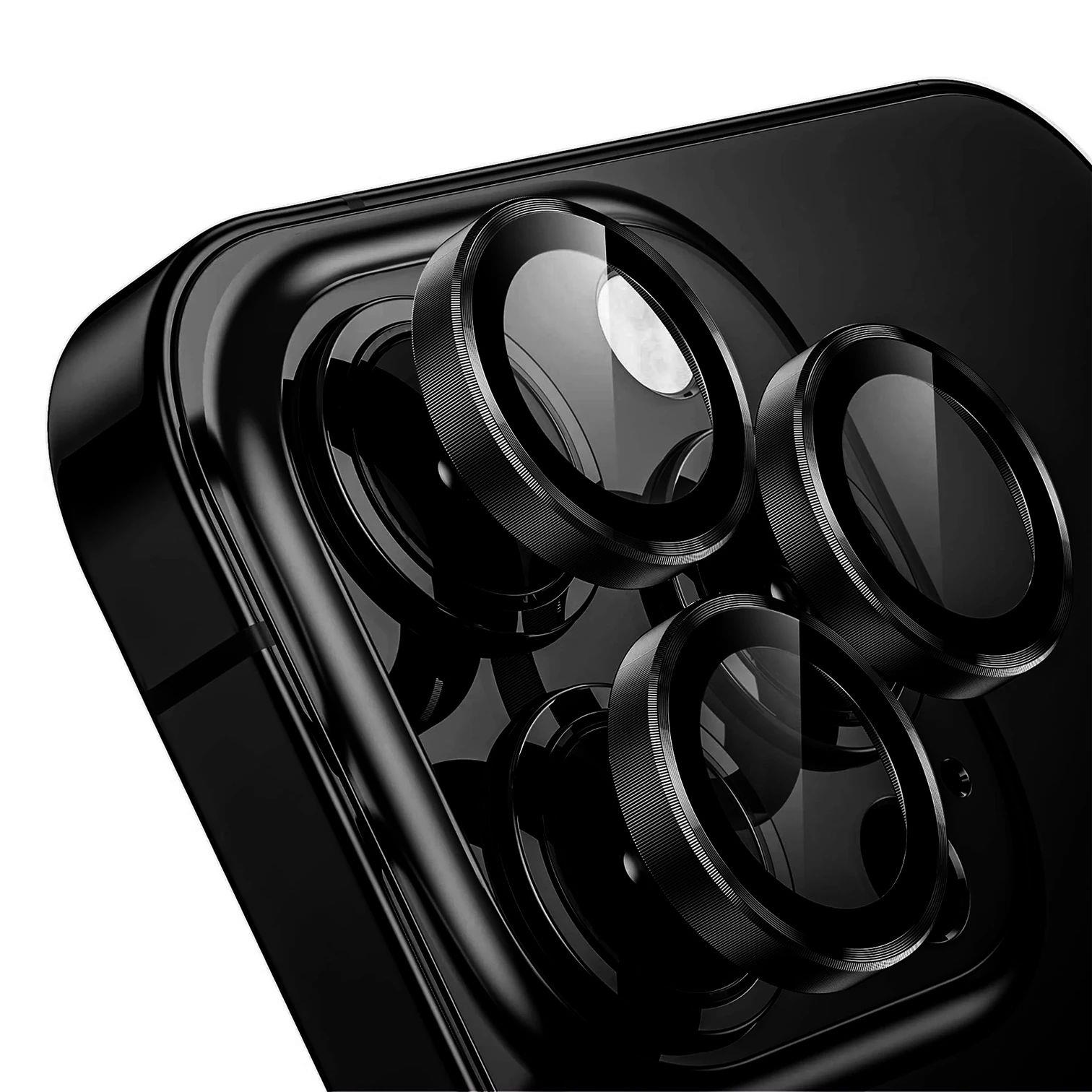 iPhone 14 Pro / 14 Pro Max Lens Koruyucu - Siyah | bastcase - Dış Çerçeve Koruması