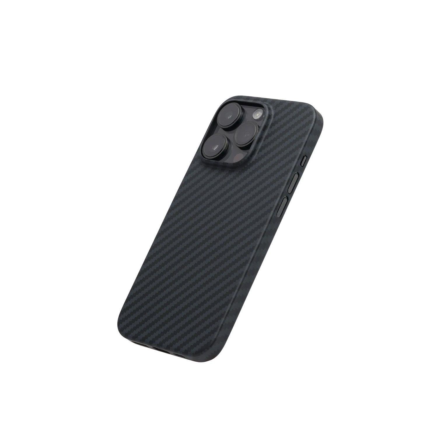 iPhone 14 Pro Max Carbon Telefon Kılıfı - Carbonite Siyah | bastcase - Alt Port Kesimleri