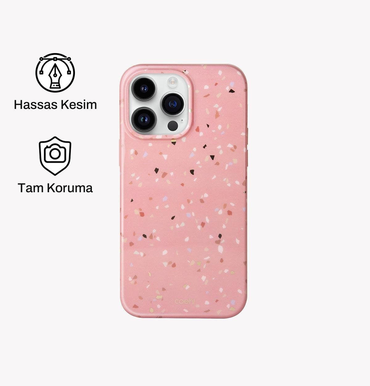 iPhone 14 Pro Max ile Uyumlu Coehl Terrazzo Telefon Kılıfı | bastcase